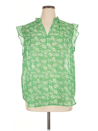 Pre-owned Fun2fun Sleeveless Blouse In Green