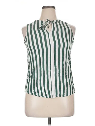 Pre-owned Fun2fun Sleeveless Blouse In Green