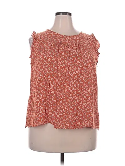 Pre-owned Fun2fun Sleeveless Blouse In Orange