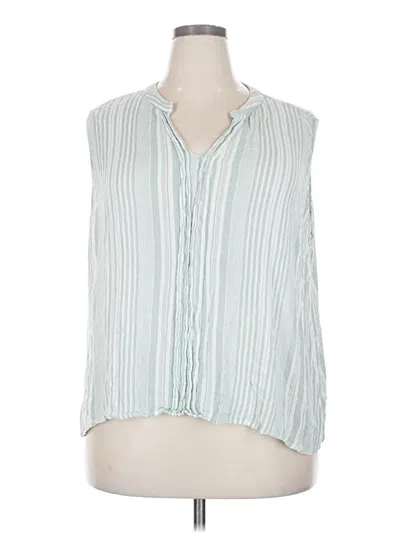 Pre-owned Fun2fun Sleeveless Blouse In Teal
