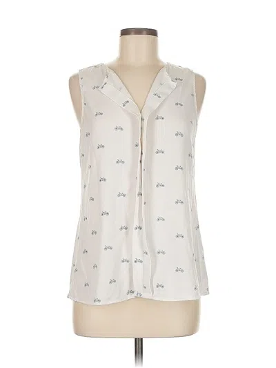 Pre-owned Fun2fun Sleeveless Blouse In White