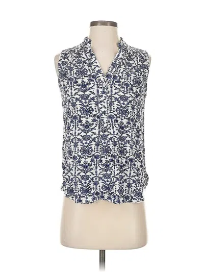 Pre-owned Fun2fun Sleeveless Button Down Shirt In Blue