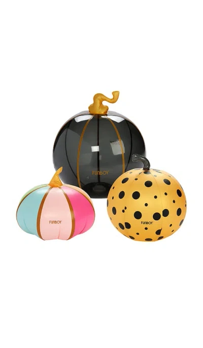 Funboy Colorful Pack Of 3 Light Up Inflatable Pumpkin In N,a