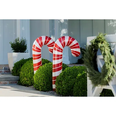 Funboy Inflatable Candy Canes, Set Of 2 In Multi