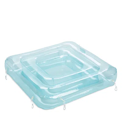 Funboy Inflatable Floating Drink Cooler In Clear Blue