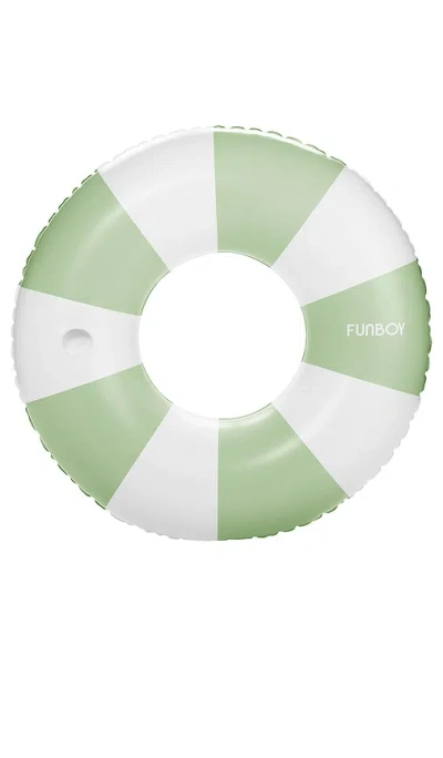 Funboy Sage Vintage Stripe Tube Float In Green