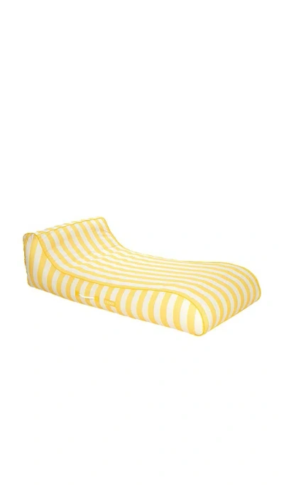 Funboy Yellow Cabana Fabric Sunbed Pool Float In 옐로우