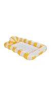Funboy Yellow Stripe Tanning Pool Lounger In Yellow