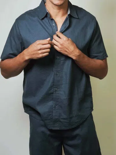 Fundamental Coast Bondi Short Sleeve Shirt In Maui Blue In Multi