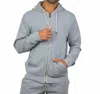 Fundamental Coast Later On Full-zip Hoodie In Limestone In Gray