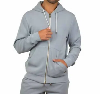 Fundamental Coast Later On Full-zip Hoodie In Limestone In Gray
