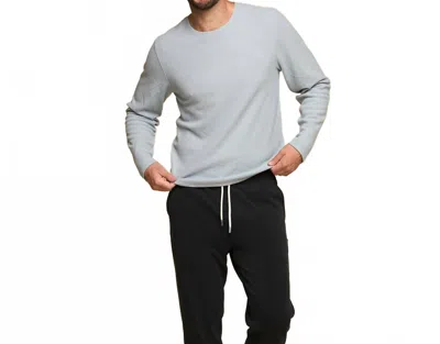 Fundamental Coast Long Sleeve Crew Top In Limestone In Red