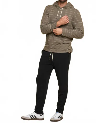 Fundamental Coast Men's Balboa Striped Hoodie In Fatigue In Green