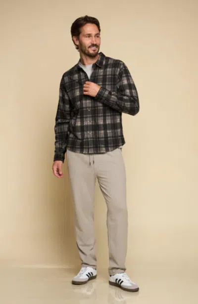 Fundamental Coast Nazare Cove Flannel Shirt In Jet Black