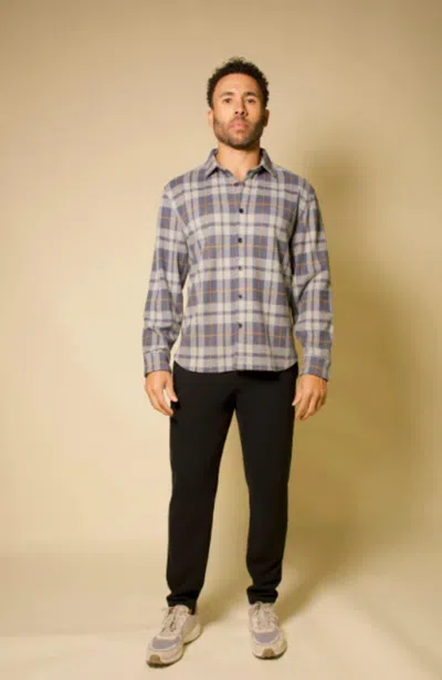 Fundamental Coast Nazare Ranch Flannel Shirt In Sailor In Gray