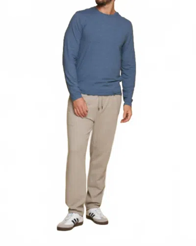 Fundamental Coast North Shore Long Sleeve Crew Tee In Sailor In Blue