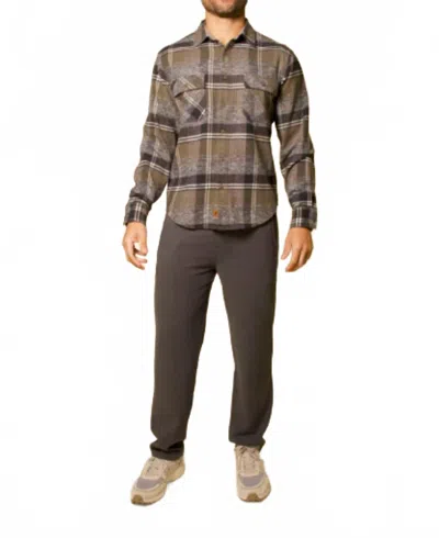 Fundamental Coast Oceanside Strand Flannel Shirt In Fatigue In Brown