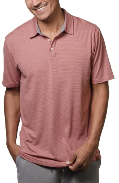 Fundamental Coast Sand Section Polo In Red Sun