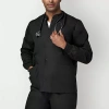 Fundamentals By White Swan 14780 3-pocket Warm-up Unisex Adult Scrub Jackets In Black