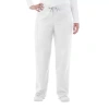 Fundamentals By White Swan 14920 Drawstring Unisex Adult Scrub Pant In White
