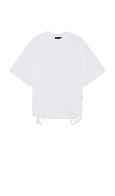 Funeral Apparel Distressed T-shirt In 白色