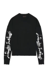 Funeral Apparel Dripped Logo Sweater In Black