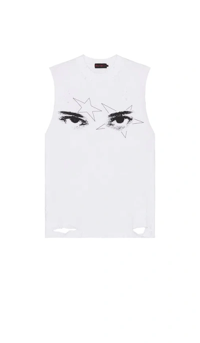 Funeral Apparel Star Eye Tank Top In White