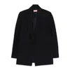 Fung Lan And Co. Black Peaked Lapel Blazer In Black