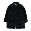 Fung Lan And Co. Black,white Textured Reversable Mac Coat