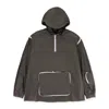 Fung Lan And Co. Half Zip Anorak Olive/lavender Hoodie In Green