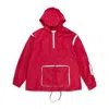 Fung Lan And Co. Half Zip Anorak Red/blue Jacket In Red