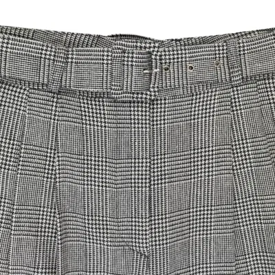 Fung Lan And Co. Houndstooth Belted Trouser - Black/white In Gray