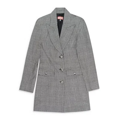 Fung Lan And Co. Houndstooth Belted Trouser - Black/white In Gray