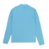 Fung Lan And Co. Long Sleeve Jersey Turtleneck Blue Turtleneck Sweater In Blue