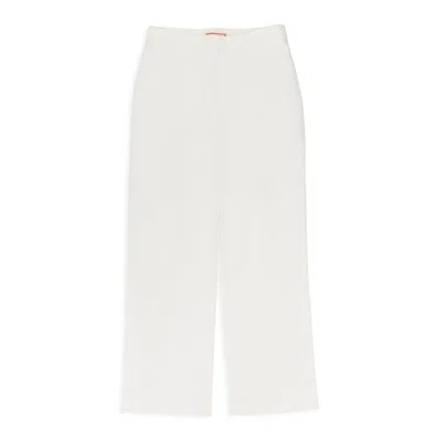 Fung Lan And Co. White Full Leg Trouser
