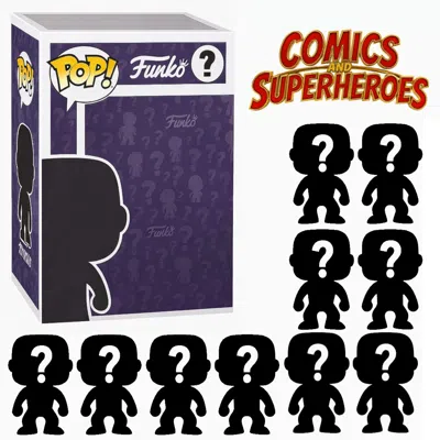 Funko Pack Of 10 Surprise Mystery Comics & Superheroes  Pop! Randomly Selected In Purple