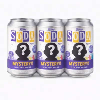 Funko Pack Of 3 Surprise Mystery  Soda Figure Randomly Selected In Silver