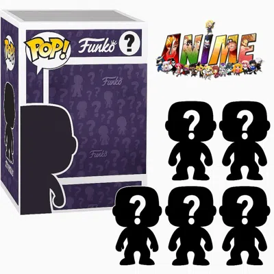 Funko Pack Of 5 Surprise Mystery Anime  Pop! Randomly Selected In Black