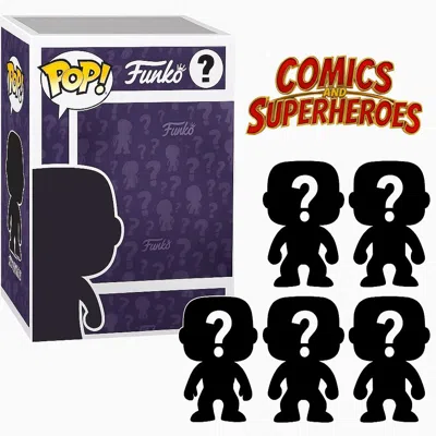 Funko Pack Of 5 Surprise Mystery Comics & Superheroes  Pop! Randomly Selected In Purple