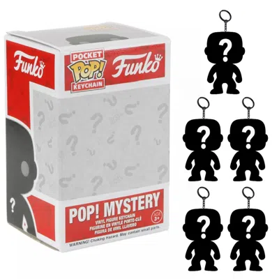 Funko Pack Of 5 Surprise Mystery Mini  Pocket Pop! Keychains Randomly Selected In Black
