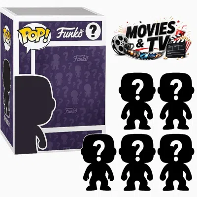 Funko Pack Of 5 Surprise Mystery Movies & Tv  Pop! Randomly Selected In Purple