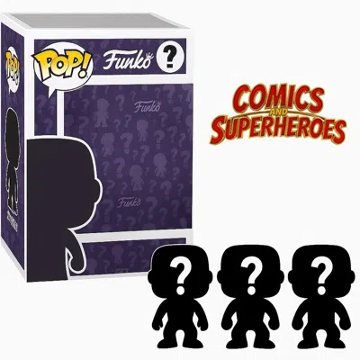 Funko Set Of 3 Surprise Mystery Comics & Superheroes  Pop! Randomly Selected In Purple