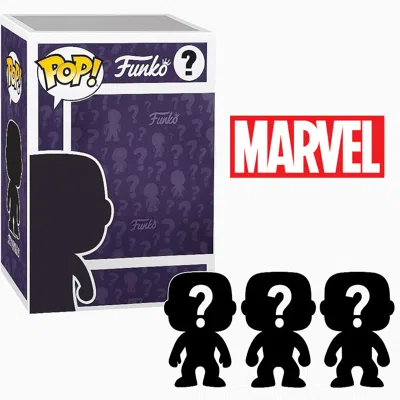 Funko Set Of 3 Surprise Mystery Marvel  Pop! Randomly Selected In Multi