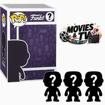 Funko Set Of 3 Surprise Mystery Movies & Tv  Pop! Randomly Selected In Purple
