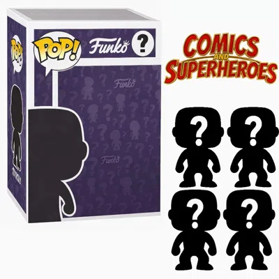 Funko Set Of 4 Surprise Mystery Comics & Superheroes  Pop! Randomly Selected In Purple