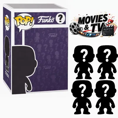 Funko Set Of 4 Surprise Mystery Movies & Tv  Pop! Randomly Selected In Purple