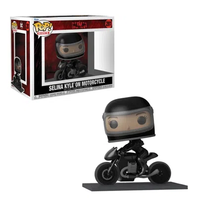 Funko The Batman Selina Kyle Catwoman On Motorcycle Deluxe  Pop! Vinyl Figure #281 In Black