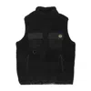 Funky Grog Men's Sleeveless Sherpa Vest Black In Black