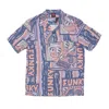 Funky Men's Short Sleeve Shirt Surface Viscose Shirt Stone Multi In Stone Multi