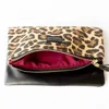 Funky Monkey Fold-over Clutch With Lining In Leopard In Multi